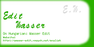 edit wasser business card